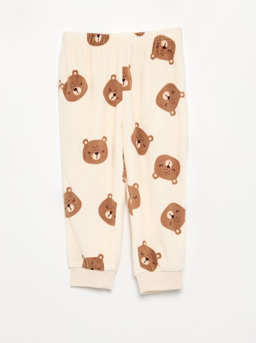 Pack de 2 pijamas de 2 piezas de forro polar estampado - Kiabi Pack de 2 pijamas de 2 piezas de forro polar estampado - Kiabi