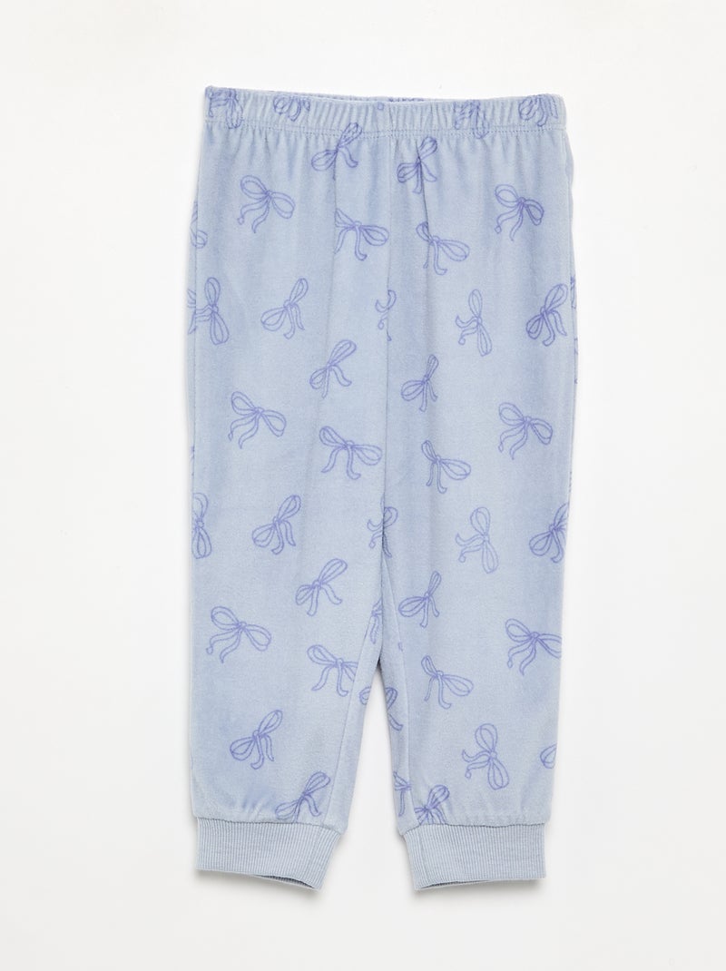 Pack de 2 pijamas de 2 piezas de forro polar estampado Purpura - Kiabi