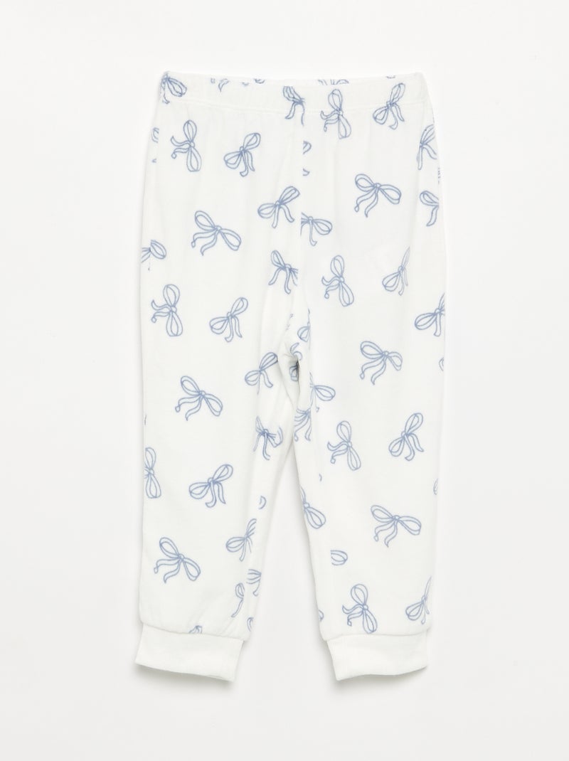 Pack de 2 pijamas de 2 piezas de forro polar estampado Purpura - Kiabi