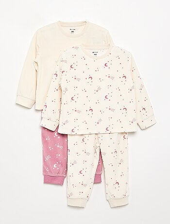 Pack de 2 pijamas de 2 piezas de forro polar estampado