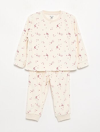 Pack de 2 pijamas de 2 piezas de forro polar estampado