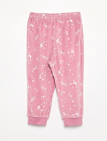 Pack de 2 pijamas de 2 piezas de forro polar estampado