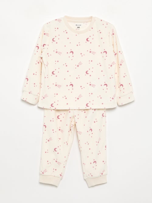 Pack de 2 pijamas de 2 piezas de forro polar estampado - Kiabi Pack de 2 pijamas de 2 piezas de forro polar estampado - Kiabi
