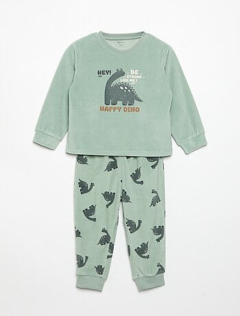 Pack de 2 pijamas de 2 piezas de forro polar estampado