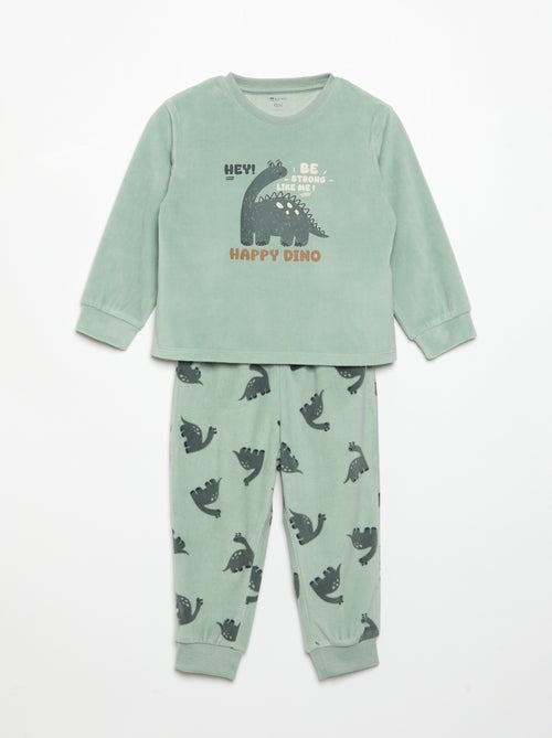 Pack de 2 pijamas de 2 piezas de forro polar estampado - Kiabi Pack de 2 pijamas de 2 piezas de forro polar estampado - Kiabi