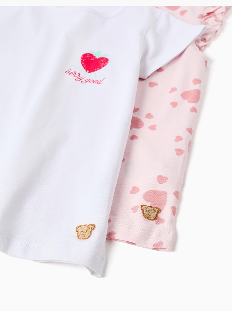 Pack de 2 pijamas de algodón con estampado de corazones Multicolor - Kiabi