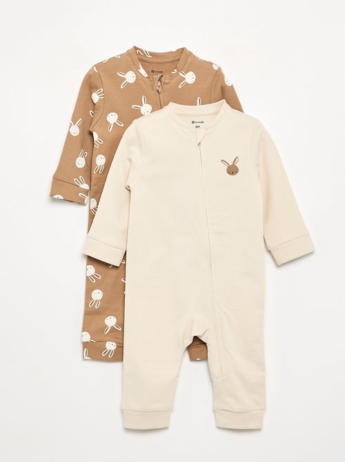 Pack de 2 pijamas de algodón - Kiabi
