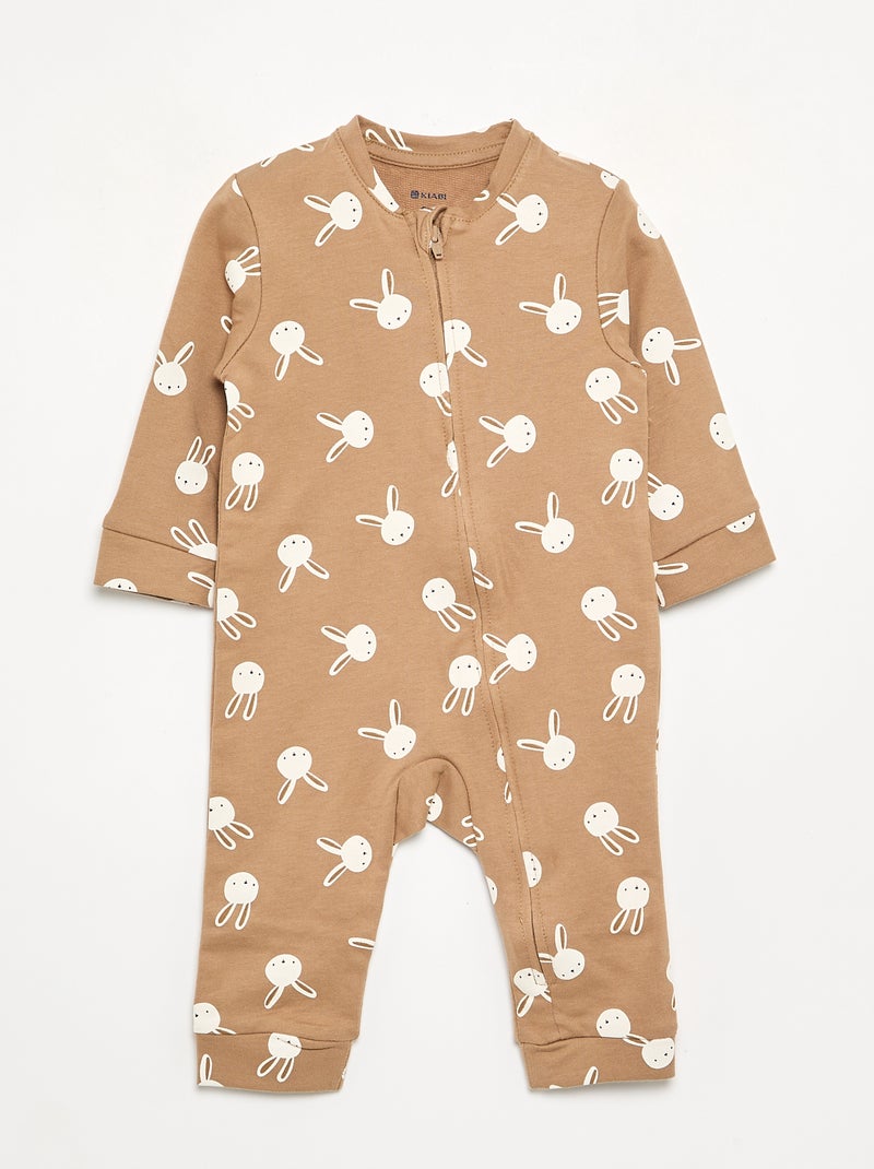 Pack de 2 pijamas de algodón Marron - Kiabi