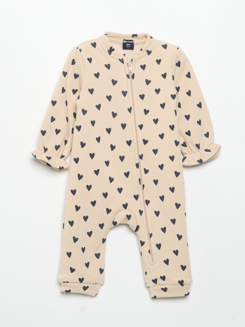 Pack de 2 pijamas de forro polar Beige - Kiabi