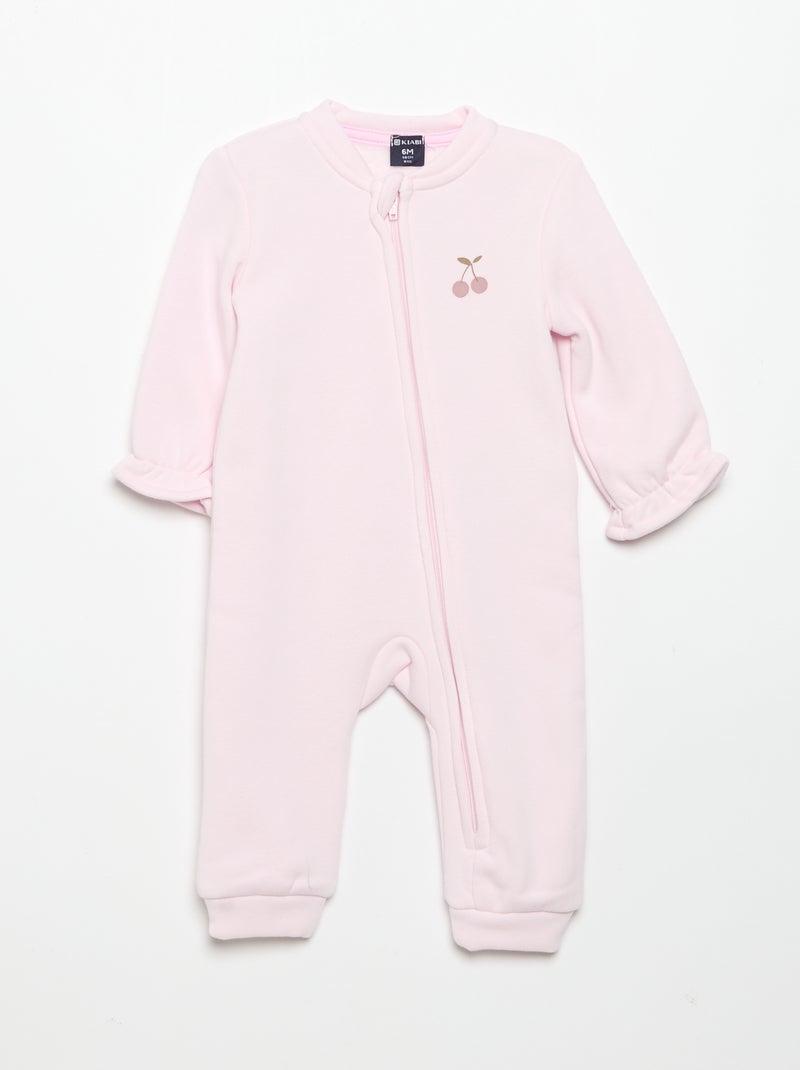 Pack de 2 pijamas de forro polar Rosa - Kiabi