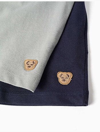 Pack de 2 pijamas de manga corta de algodón con estampados de coches