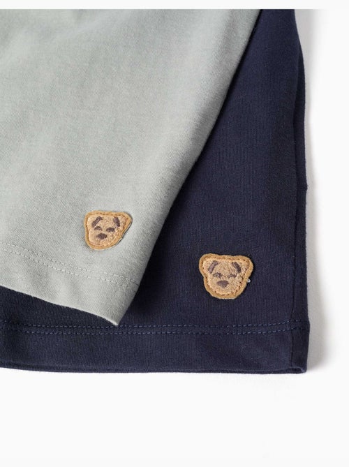 Pack de 2 pijamas de manga corta de algodón con estampados de coches - Kiabi Pack de 2 pijamas de manga corta de algodón con estampados de coches - Kiabi