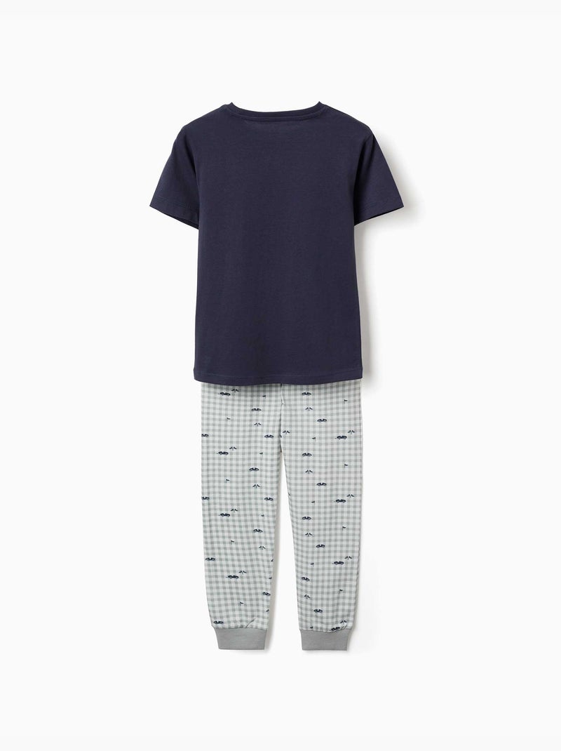 Pack de 2 pijamas de manga corta de algodón con estampados de coches Multicolor - Kiabi