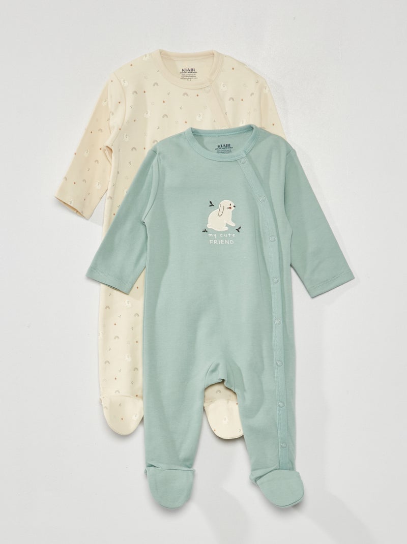 Pack de 2 pijamas de punto - 2 piezas AZUL - Kiabi
