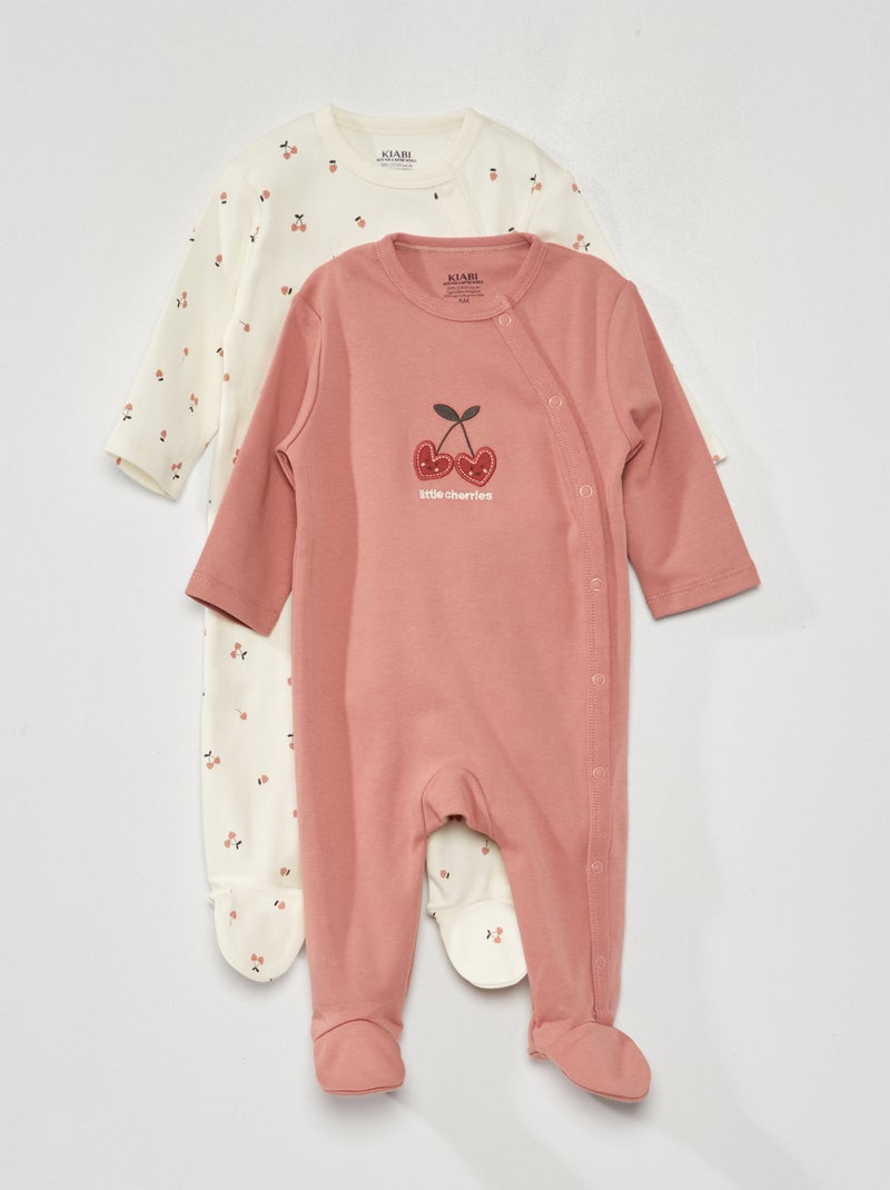 Pack de 2 pijamas de punto - 2 piezas ROSA - Kiabi