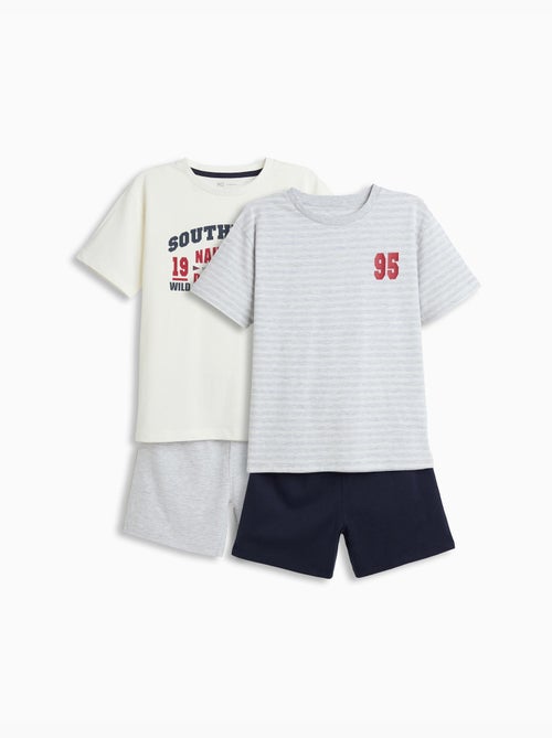 Pack de 2 pijamas de punto jersey, MO Fashion - Kiabi Pack de 2 pijamas de punto jersey, MO Fashion - Kiabi