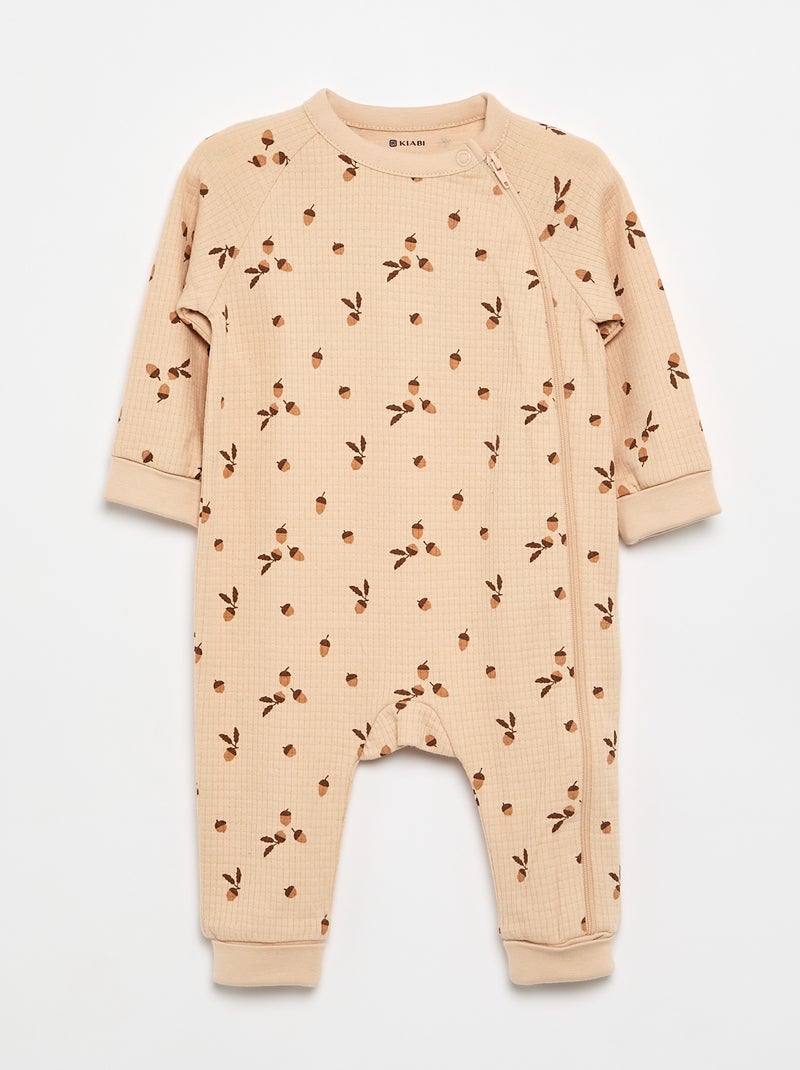 Pack de 2 pijamas de punto pointelle grueso Beige - Kiabi