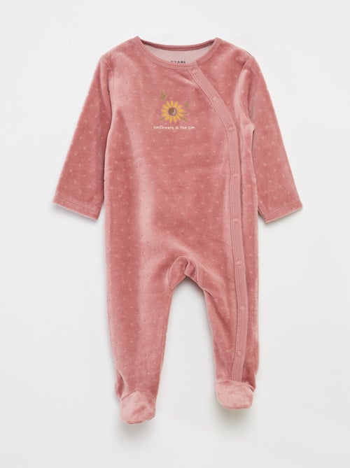 Pack de 2 pijamas de terciopelo - Kiabi