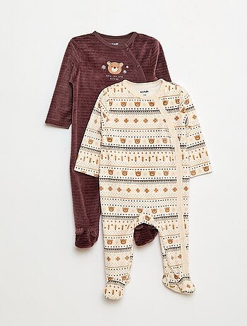 Pack de 2 pijamas de terciopelo