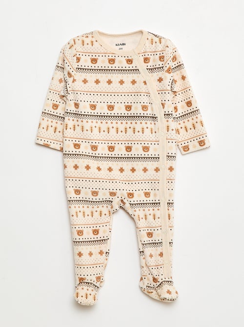 Pack de 2 pijamas de terciopelo - Kiabi