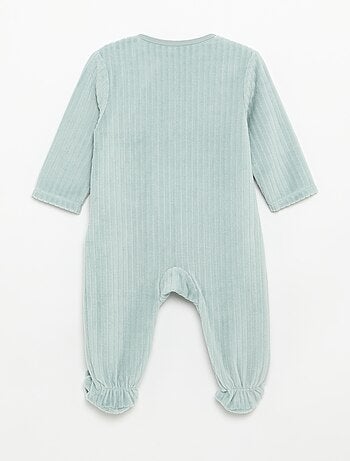 Pack de 2 pijamas de terciopelo con pies