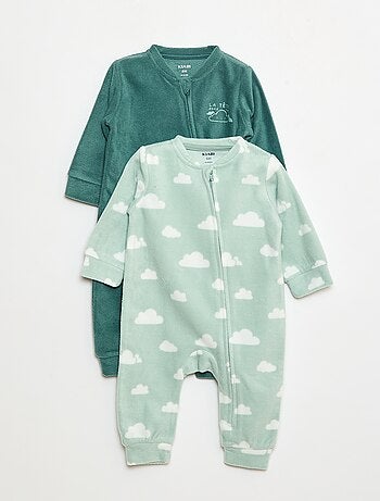 Pack de 2 pijamas enterizos de forro polar - 2 piezas