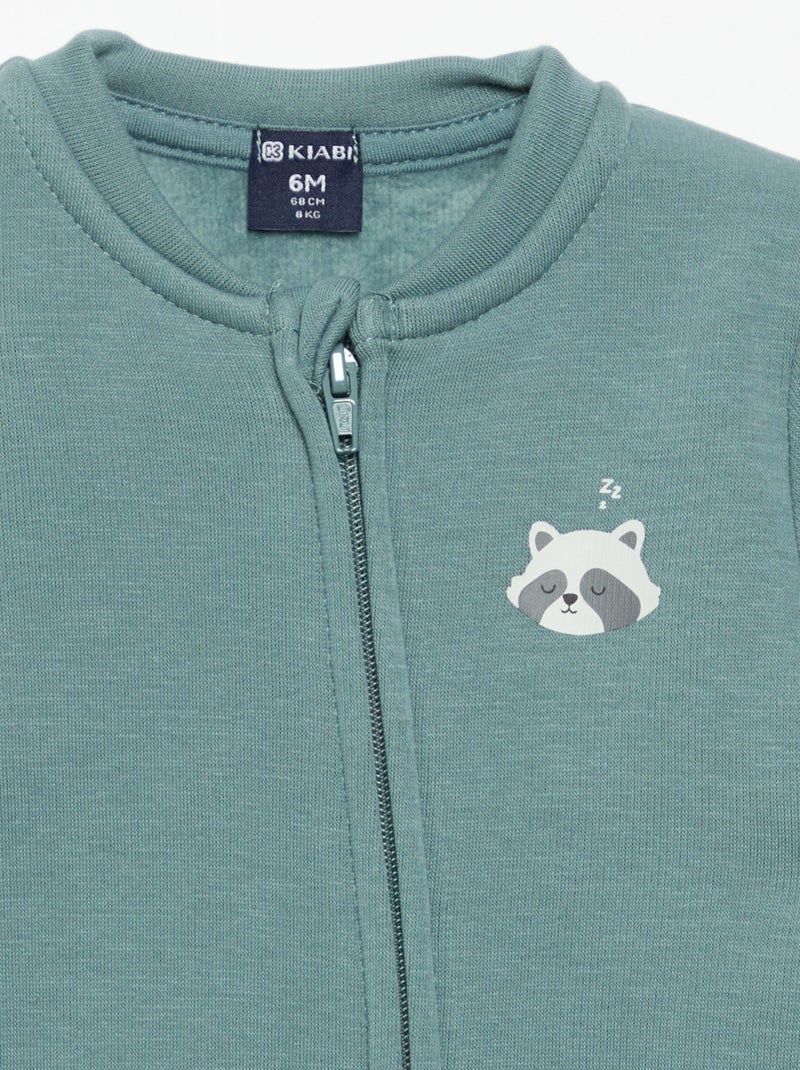 Pack de 2 pijamas enterizos de forro polar Azul - Kiabi