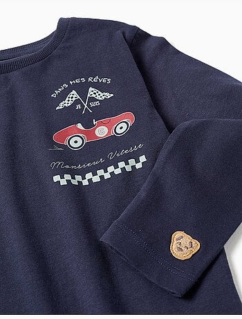 Pack de 2 pijamas largos de algodón con estampados de coches