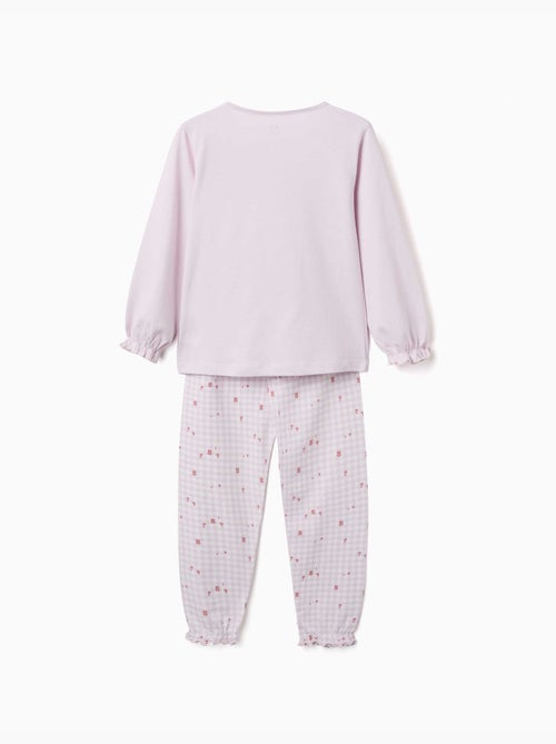 Pack de 2 pijamas largos de algodón con estampados florales - Kiabi Pack de 2 pijamas largos de algodón con estampados florales - Kiabi