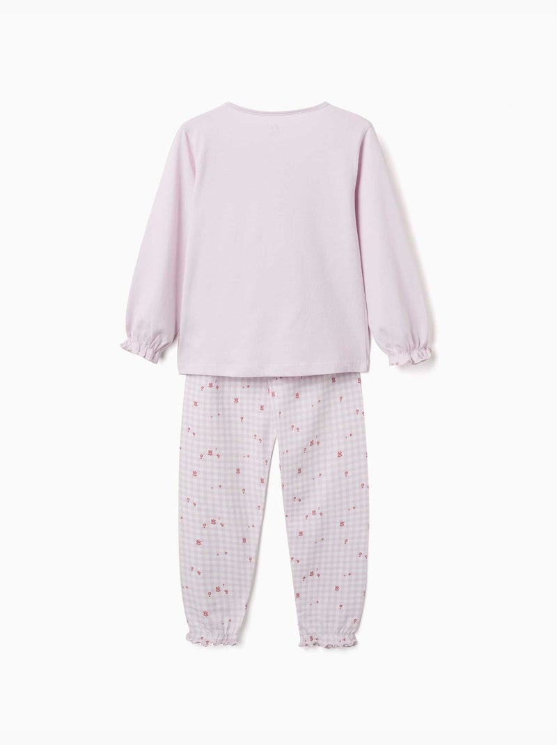 Pack de 2 pijamas largos de algodón con estampados florales Blanco Rosa - Kiabi