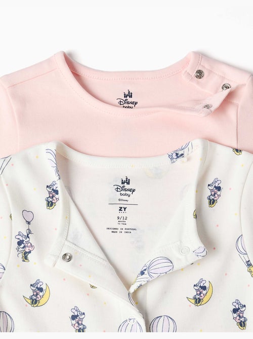 Pack de 2 pijamas peleles de algodón con Minnie - Kiabi
