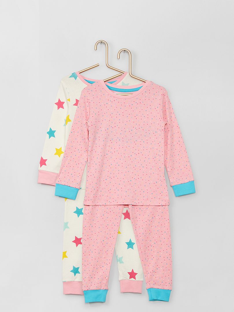 Pack de 2 pijamas rosa/crudo - Kiabi