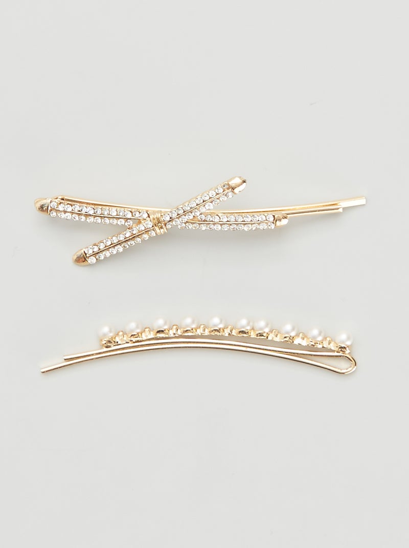 Pack de 2 pinzas BEIGE - Kiabi