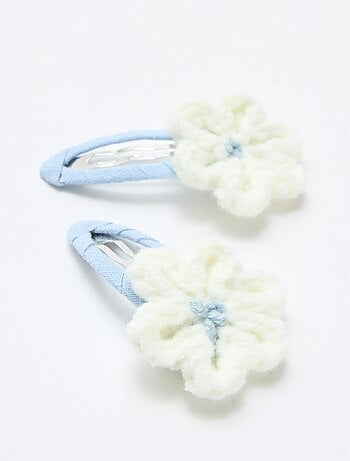 Pack de 2 pinzas clic clac en macramé