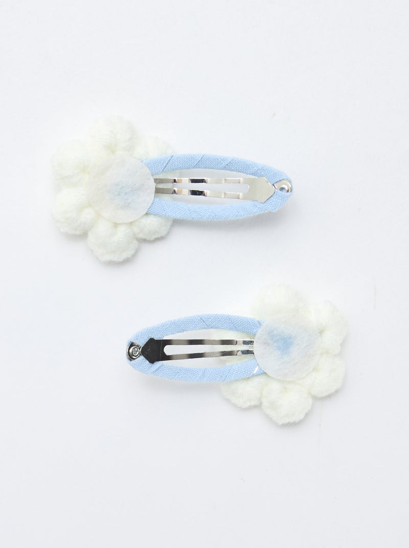 Pack de 2 pinzas clic clac en macramé Blanco - Kiabi