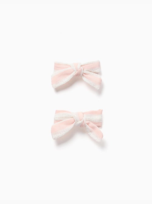 Pack de 2 pinzas con lazo a rayas - Kiabi