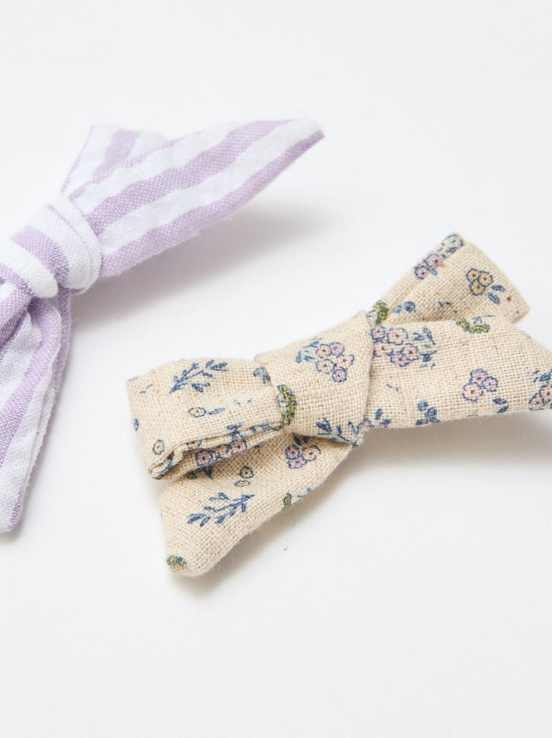 Pack de 2 pinzas   con lazos Purpura - Kiabi