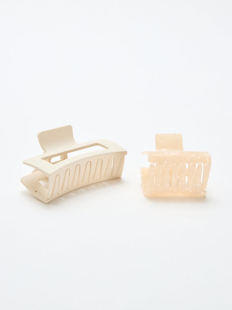Pack de 2 pinzas de cangrejo Beige - Kiabi