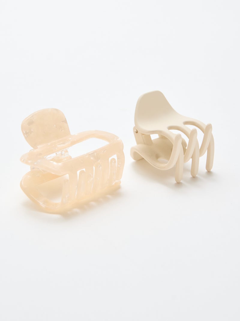 Pack de 2 pinzas de cangrejo de fantasía Beige - Kiabi