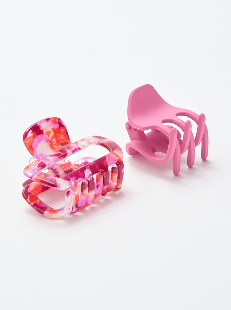 Pack de 2 pinzas de cangrejo de fantasía Rosa - Kiabi