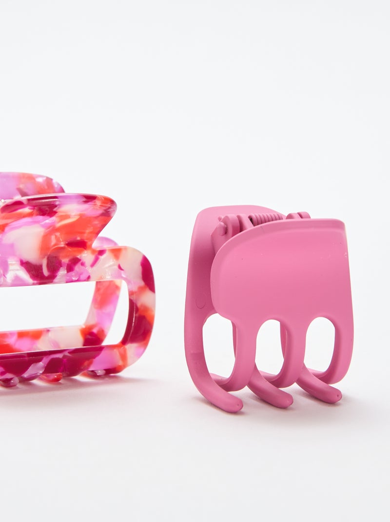 Pack de 2 pinzas de cangrejo de fantasía Rosa - Kiabi