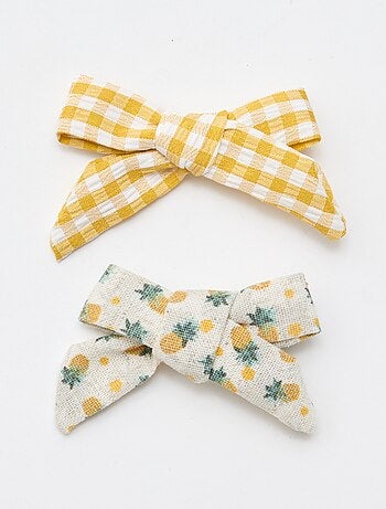 Pack de 2 pinzas de cocodrilo con lazos