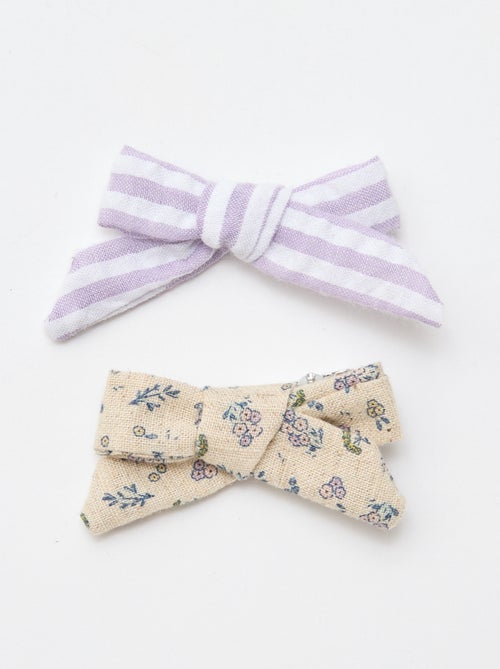 Pack de 2 pinzas de cocodrilo con lazos - Kiabi