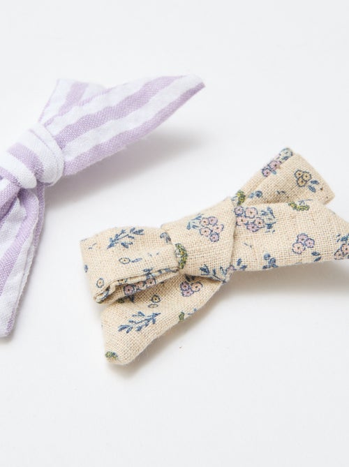 Pack de 2 pinzas de cocodrilo con lazos - Kiabi