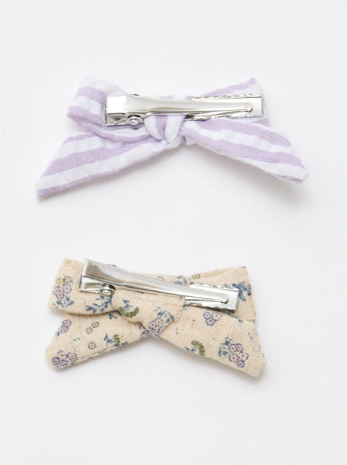 Pack de 2 pinzas de cocodrilo con lazos - Kiabi