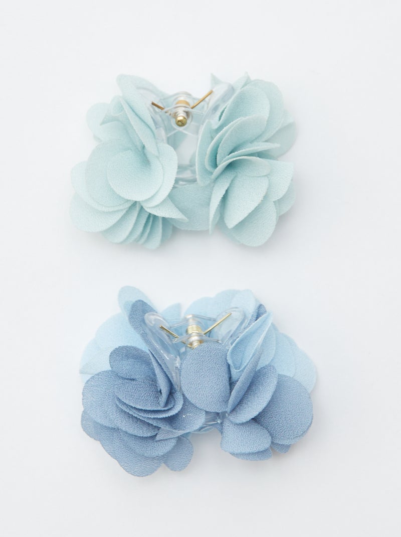 Pack de 2 pinzas de flores AZUL - Kiabi