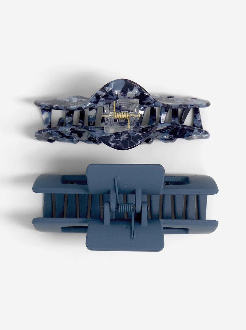 Pack de 2 pinzas de pelo Azul - Kiabi
