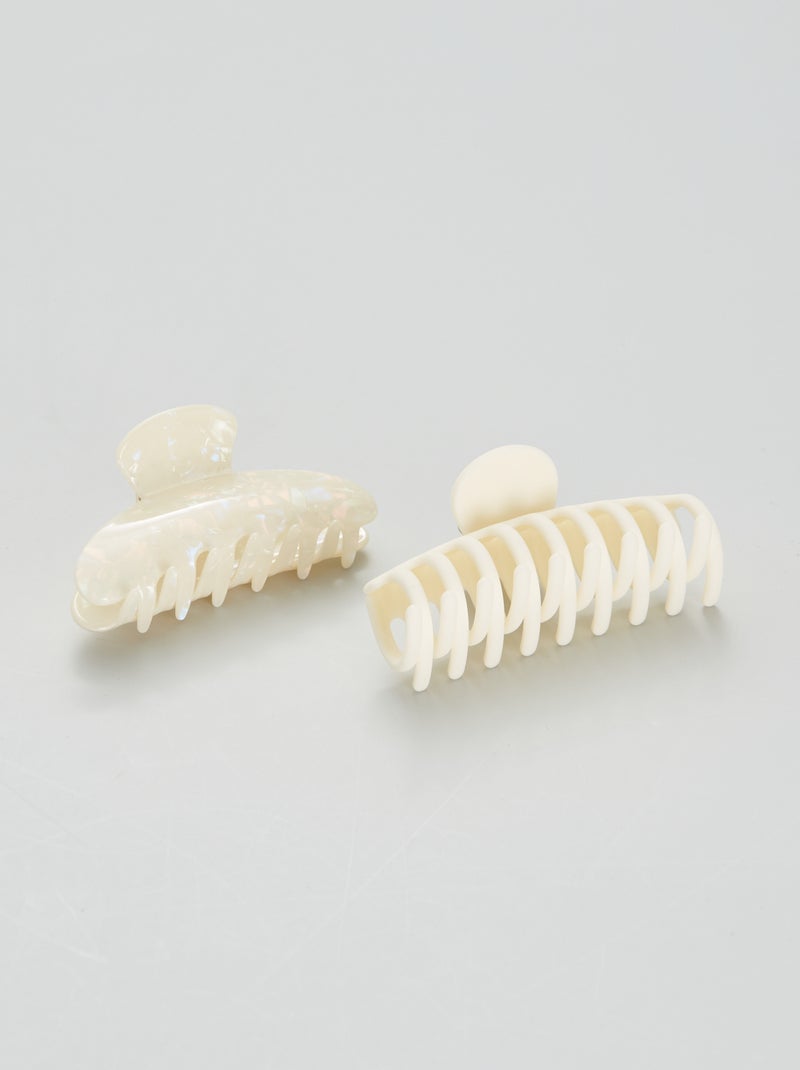 Pack de 2 pinzas de púas BEIGE - Kiabi