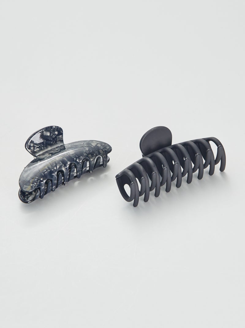 Pack de 2 pinzas de púas NEGRO - Kiabi
