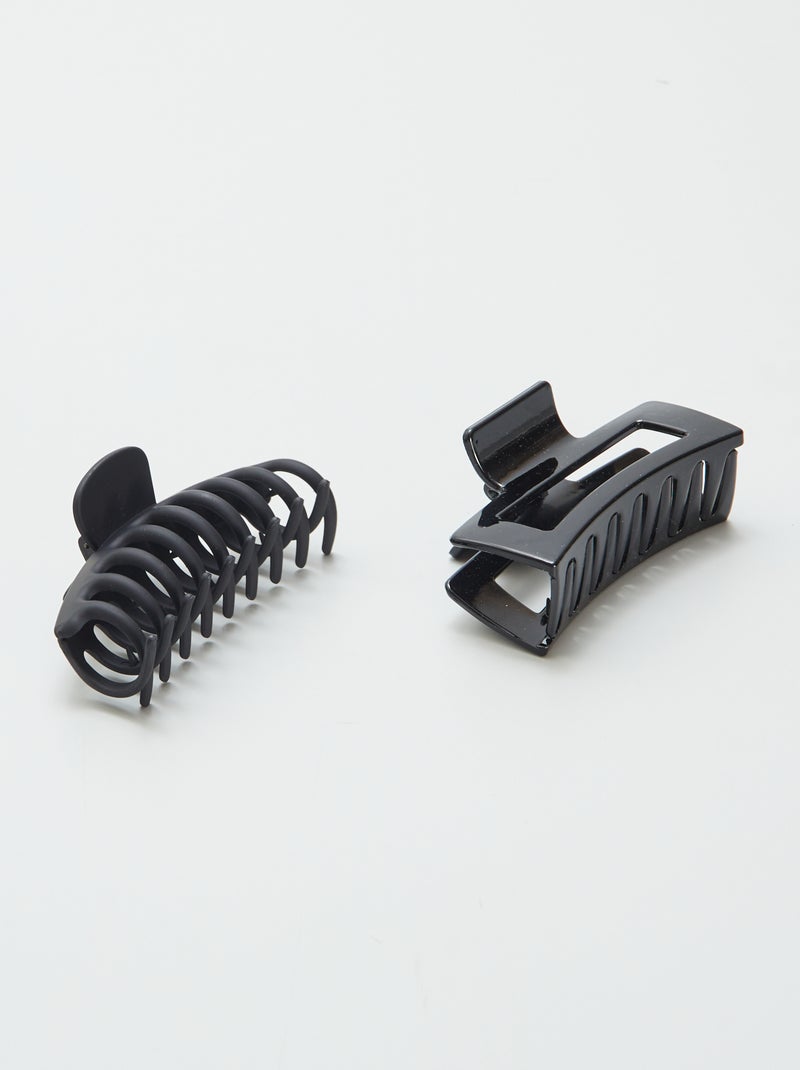 Pack de 2 pinzas grandes NEGRO - Kiabi